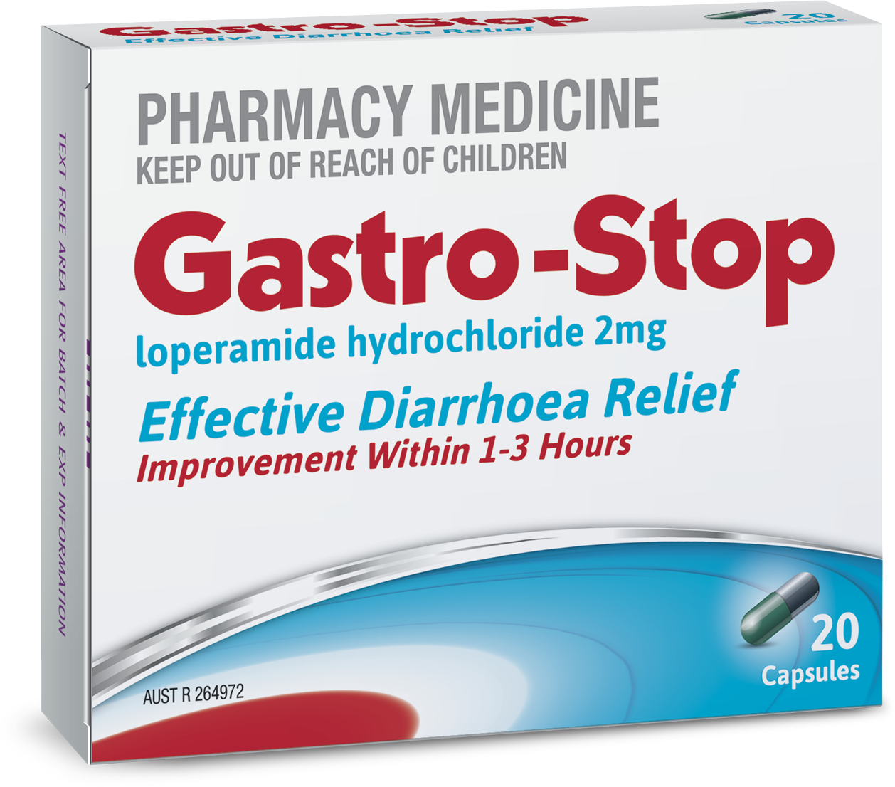 Gastro-Stop packshot - for effective diarrhoea relief and symptom improvement within 1-3 hours