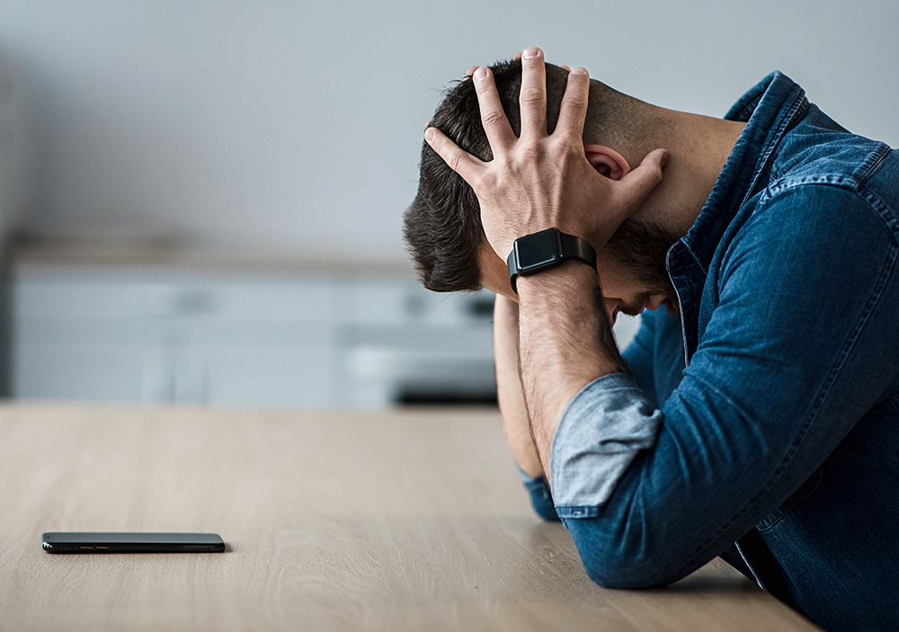 Dramatic at home, mental health problems, crisis, stress and expression negative emotions